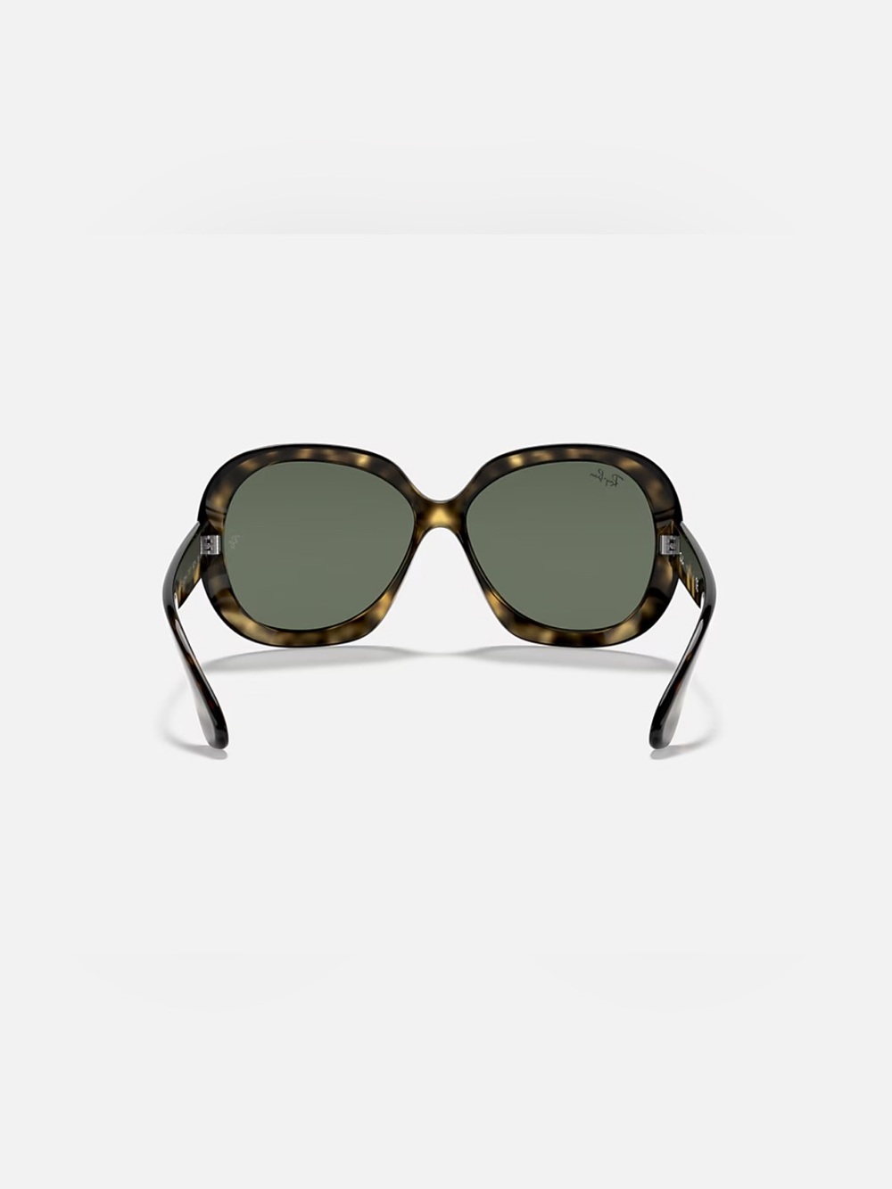Ray-Ban Jackie Ohh II - Polished Light Havana Frame & Green Solid Classic Lens - Picture 4 of 13